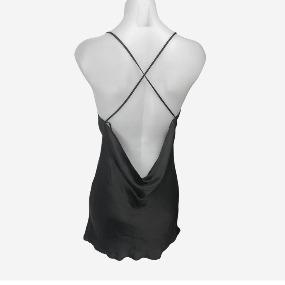 Black Satin Slip Dress